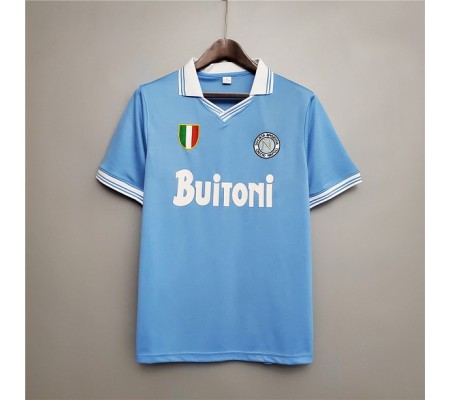 Napoli 86/87 Home Blue Soccer Jersey